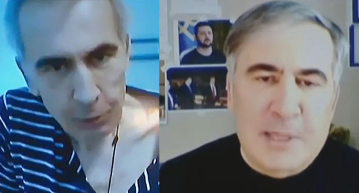 Михаил Саакашвили в октябре 2023 г. (слева) и марте 2025 г. Коллаж "Кавказского узла". Фото:https://eadaily.com/ https://www.facebook.com/watch/?v=1787900098713117 принадлежит компании Meta деятельность которой запрещена в России